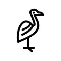 heron icon or logo isolated sign symbol vector illustration Royalty Free Stock Photo