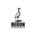 Heron logo illustration Royalty Free Stock Photo