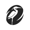 Heron logo template Isolated. Brand Identity. Icon Abstract Vector graphic Royalty Free Stock Photo