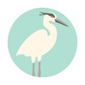 Heron vector illustration flat style Royalty Free Stock Photo