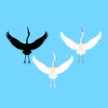 heron vector illustration style Flat black Royalty Free Stock Photo