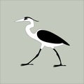 Heron walking vector illustration profile Royalty Free Stock Photo