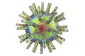 Herpes simplex virus Royalty Free Stock Photo