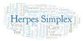 Herpes Simplex word cloud, made with text only.