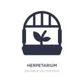 herpetarium icon on white background. Simple element illustration from Animals concept Royalty Free Stock Photo