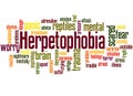 Herpetophobia fear of reptiles word cloud concept 2 Royalty Free Stock Photo