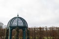 Herrenhausen garden pavilion top clouds winter overcast