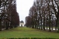 Herrenhausen garden pavilion in the winter dry trees cloudy