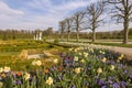 Herrenhausen Gardens of Herrenhausen Palace located in Hannover, Germany. Beautiful Park in Spring Royalty Free Stock Photo