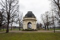 Herrenhausen palace gardens pavilion in winter