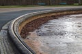 Herrenhausen garden water fountain abandoned winter