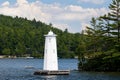 Herrick Cove Light on Lake Sunapee Royalty Free Stock Photo