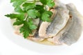 Herring fillet closeup