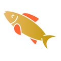 Herring fish flat icon. Aquatic food color icons in trendy flat style. Seafood gradient style design, designed for web