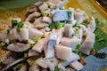 Herring fish prepared for dinner