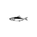 herring icon. Fish and sea products elements.