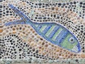 A Herring mosaic Wick  Harbour, Caithness, Scotland,UK. Royalty Free Stock Photo