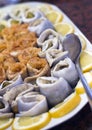Herring rolls salad Royalty Free Stock Photo