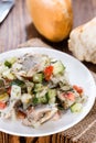 Herring Salad (with bread) Royalty Free Stock Photo