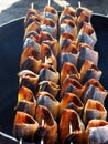 Herring smoking Royalty Free Stock Photo