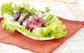 Herring with vegetables Royalty Free Stock Photo