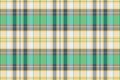 Herringbone fabric pattern plaid, tribal seamless texture textile. Native tartan check vector background in amber and white colors