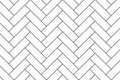 Herringbone or fishbone tile pattern. Brick or panel wall background. Parquet texture. Kitchen backsplash or bathroom Royalty Free Stock Photo