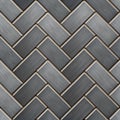 Herringbone Metal Tile Pattern, Grey Brushed Texture, Seamless Design, Metal Background, Tileable Metal Tile, Herringbone Pattern Royalty Free Stock Photo