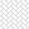 Herringbone parquet seamless pattern. Outline vintage wooden floor. Repeating geometric tiles.