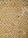 Herringbone pattern cream brick ceiling