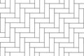 Herringbone tile pattern. Brick wall background. Fishbone parquet or panel texture. Kitchen backsplash or bathroom floor