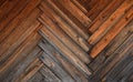 Herringbone wooden planking background texture Royalty Free Stock Photo