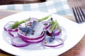 Herrings on a plate Royalty Free Stock Photo