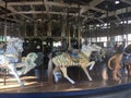 The Herschel-Spillman Carousel at the Koret Children`s Playground, Golden Gate Park, 5. Royalty Free Stock Photo