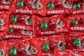 Red, Green and Silver Christmas Hershey Kisses Royalty Free Stock Photo