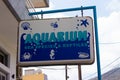 Aquaworld Aquarium Sign Royalty Free Stock Photo