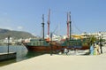 Hersonissos pirate ship in the harbour