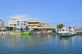 Hersonissos tourist boats in the harbour