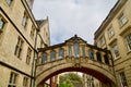 Angle and architecture of the Hertford Bridge Oxford Royalty Free Stock Photo