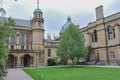 Hertford College Old Quad with view of T. G. Jackson chapel, Oxford, United Kingdom
