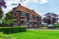 Hertog Jan beer brewery against a clear blue sky