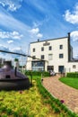 Hertog Jan beer brewery against a clear blue sky