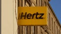 Hertz Car Rental Company - EDINBURGH, SCOTLAND - JANUARY 10, 2020 Royalty Free Stock Photo