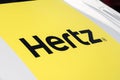 Hertz logo on Hertz van