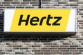 Hertz logo on a wall Royalty Free Stock Photo