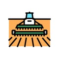 Hervesting machine color icon vector illustration Royalty Free Stock Photo