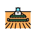 hervesting machine color icon vector illustration Royalty Free Stock Photo