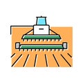hervesting machine color icon vector illustration Royalty Free Stock Photo