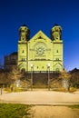 Herz-Jesu Church in Aachen, Germany at night