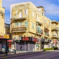 Herzl Street, in Hadar HaCarmel neighborhood, Haifa Royalty Free Stock Photo